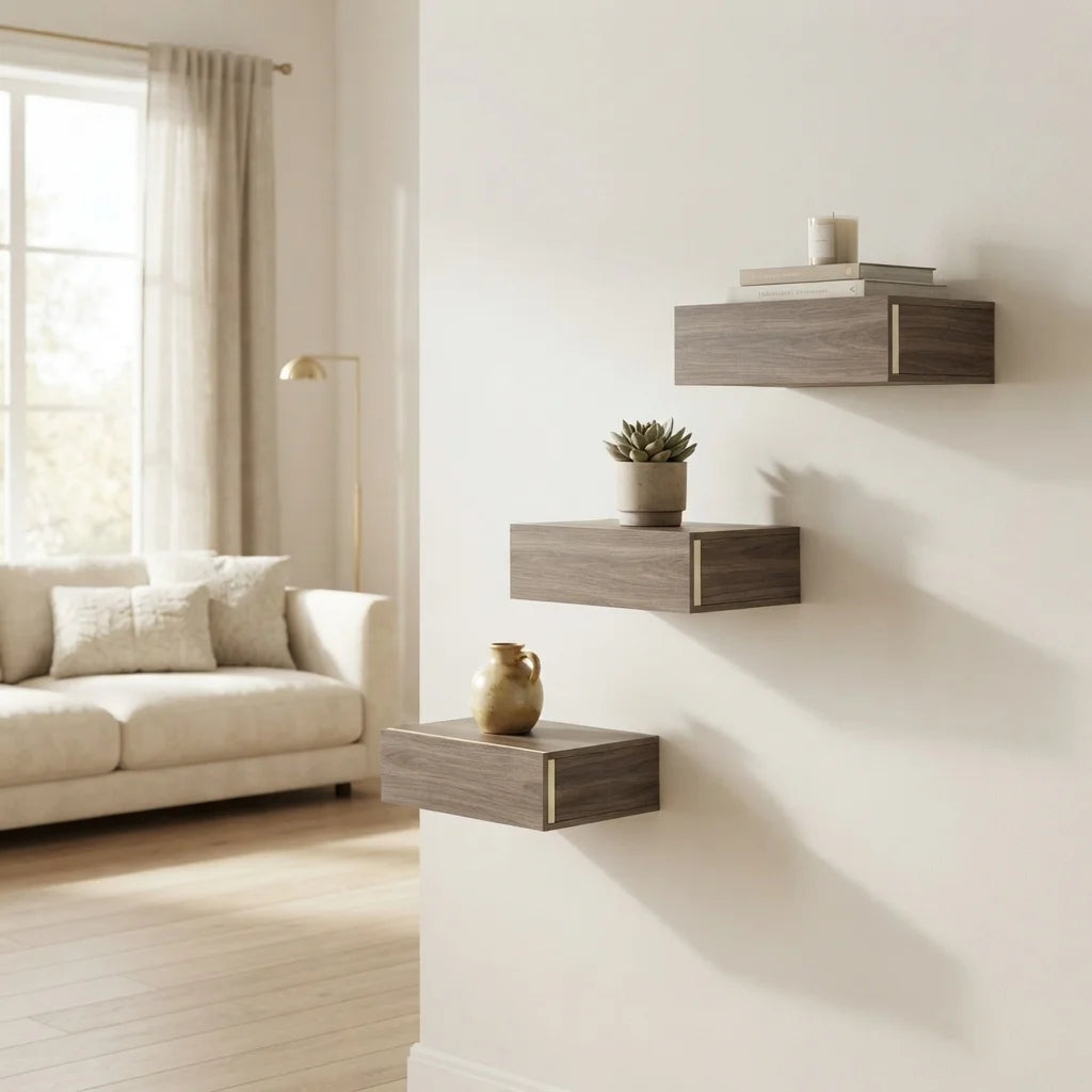 Repisa Flotante con Cajón Oculto