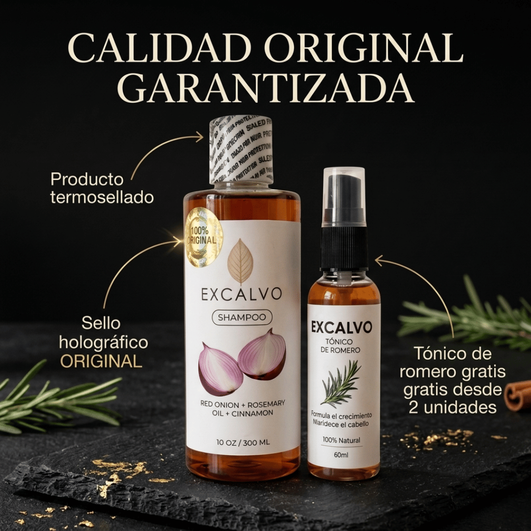 Shampo Excalvo Original +🎁 Tonico de Romero Gratis 🎁