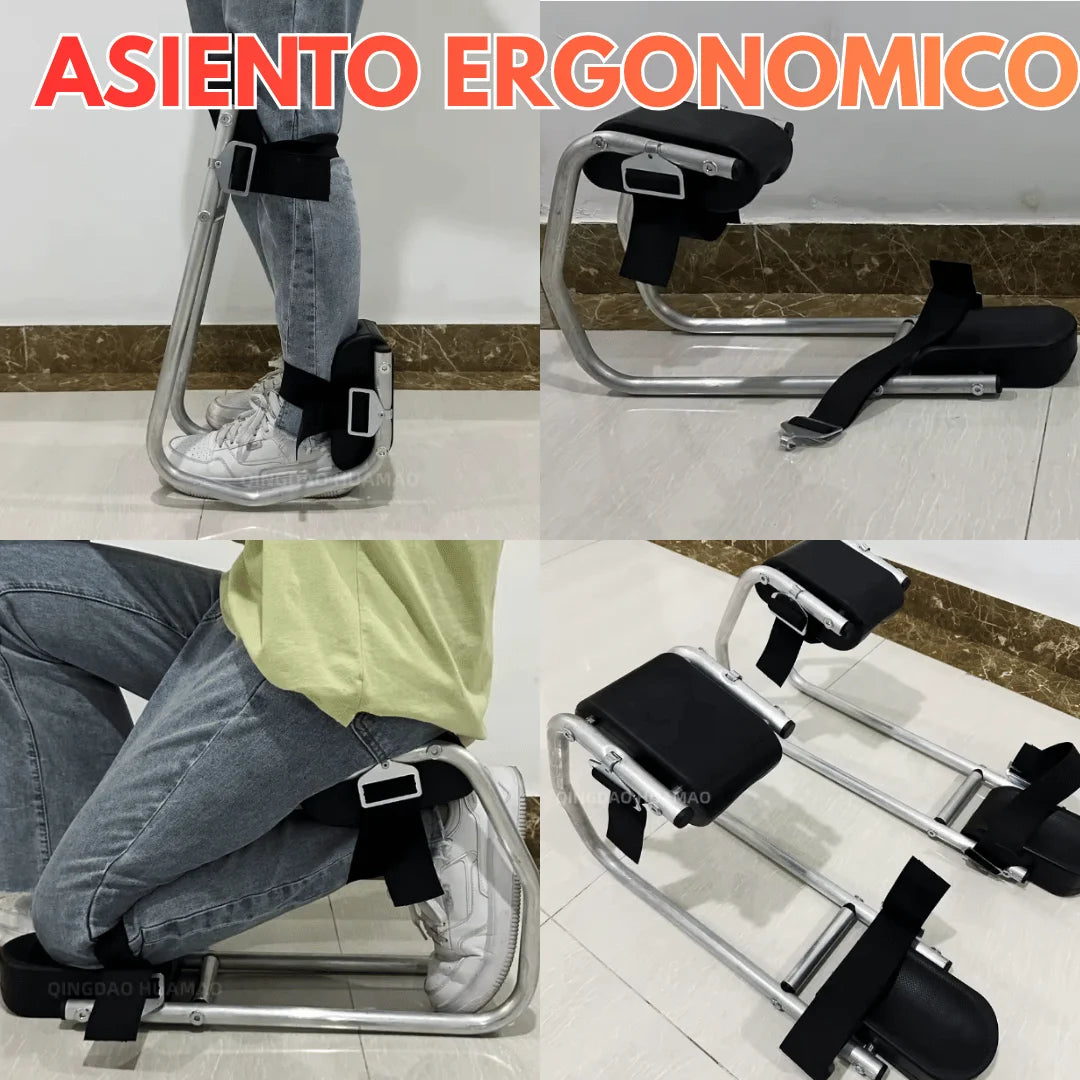 Rodillera ergonómica portátil con asiento
