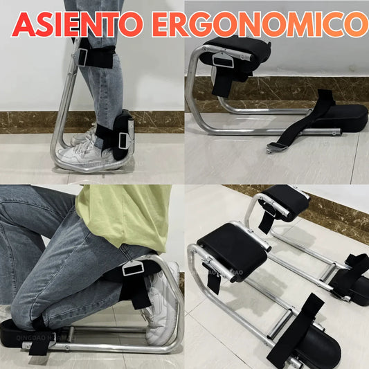 Rodillera ergonómica portátil con asiento
