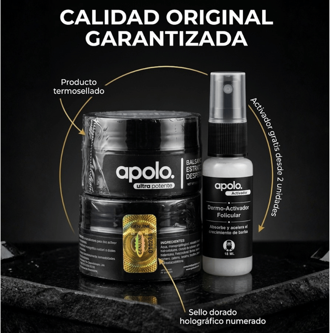 Balsamo Apolo 100ML Estimulante de barba al 20%